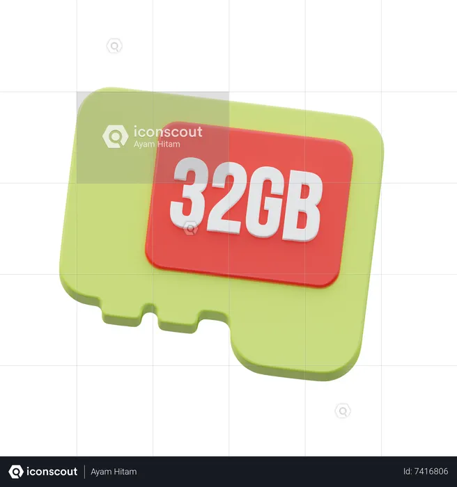 Memory Card  3D Icon