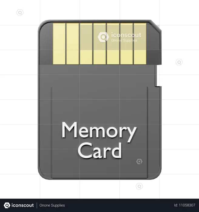 Memory Card  3D Icon