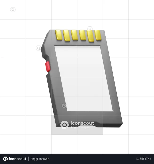 Memory Card  3D Icon