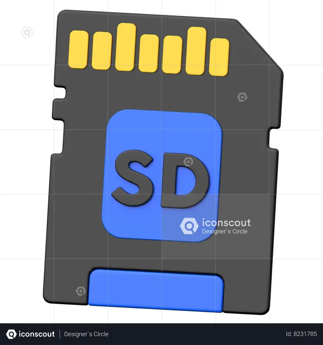 Memory Card  3D Icon