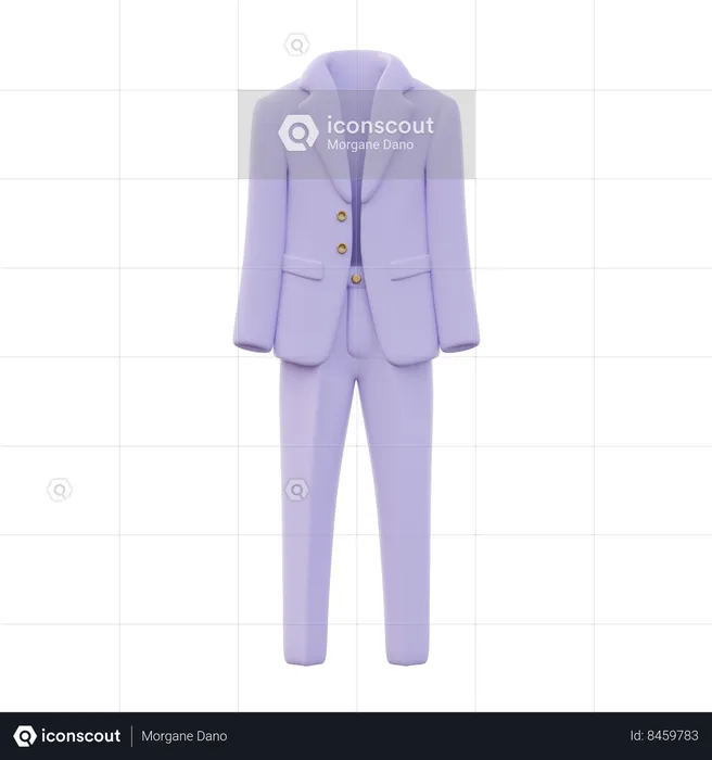 Men Business Suit  3D Icon