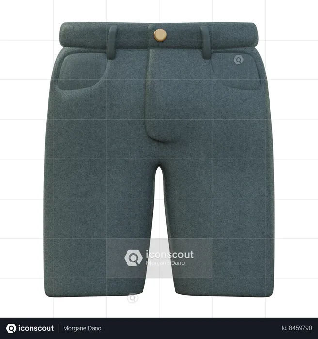 Men Jean shorts  3D Icon