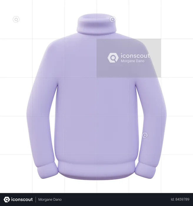 Men Turtle neck  3D Icon