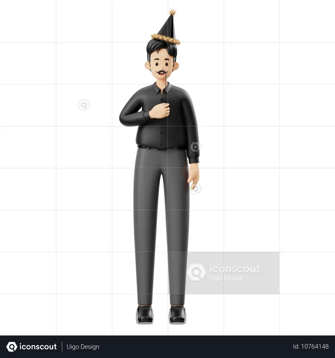 Men Wear Mustaches  3D Illustration