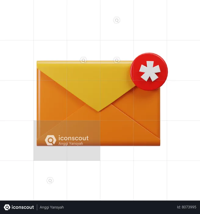 Alerta de mensagem  3D Icon