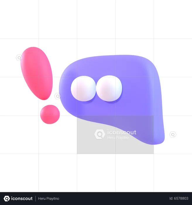 Mensagem de alerta  3D Icon