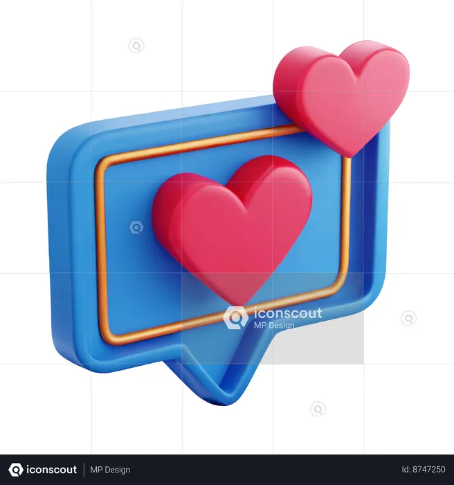 Mensagem de amor  3D Icon