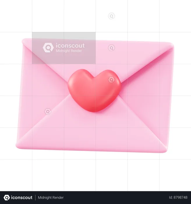 Mensagem de amor  3D Icon