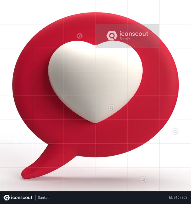 Mensagem de amor  3D Icon