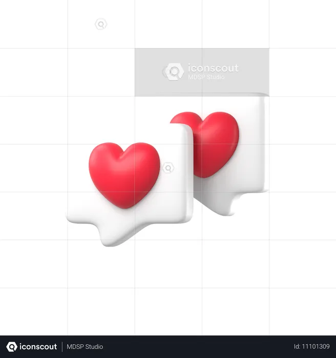 Mensagem de amor  3D Icon