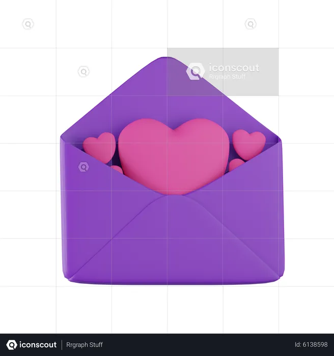 Mensagem de amor  3D Icon