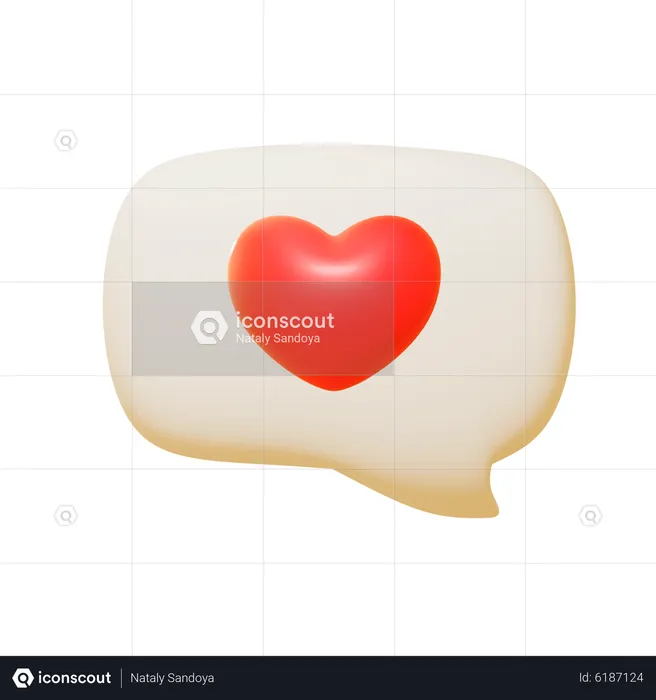 Mensagem de amor  3D Icon