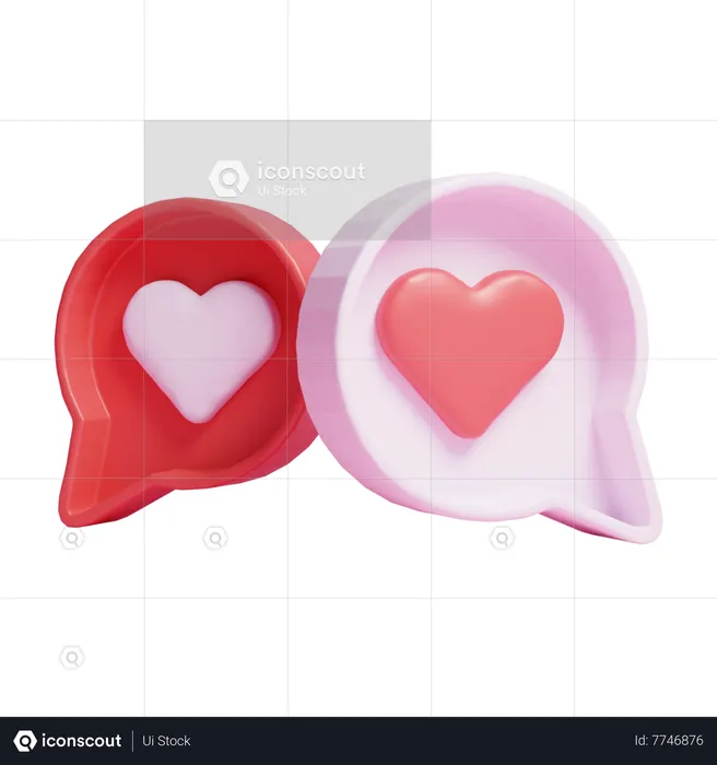 Mensagem de amor  3D Icon