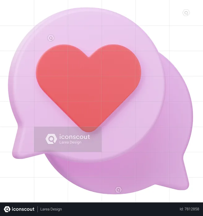 Mensagem de amor  3D Icon