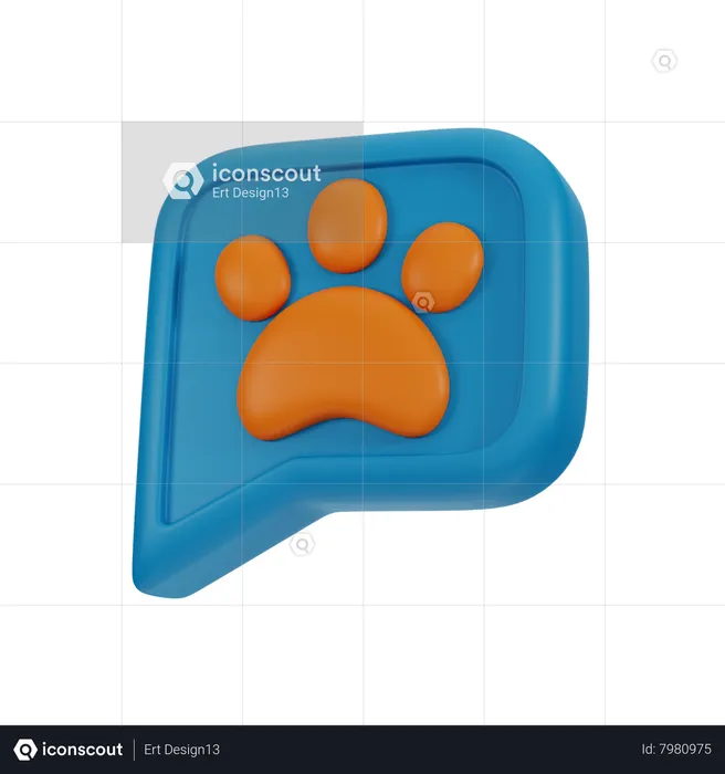 Mensagem de animal de estimação  3D Icon