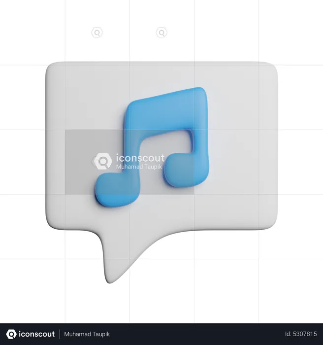 Mensagem de áudio  3D Icon
