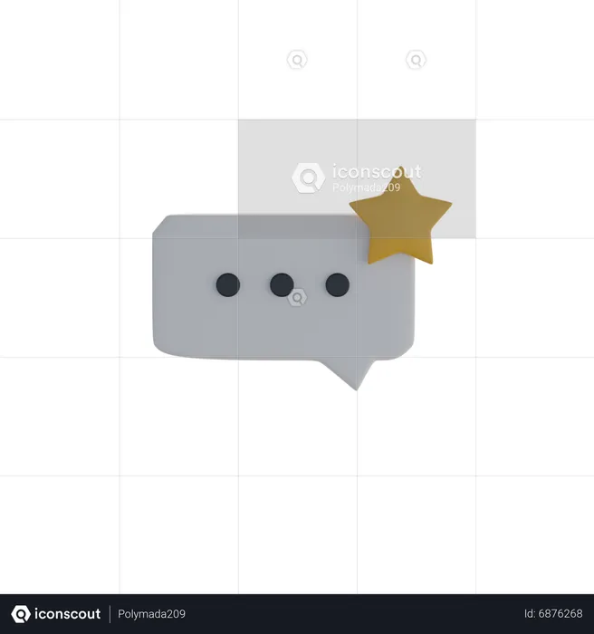 Mensagem de bate-papo favorita  3D Icon