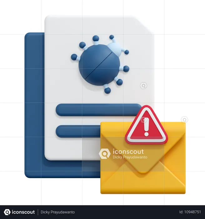 Mensagem de e-mail de bug  3D Icon