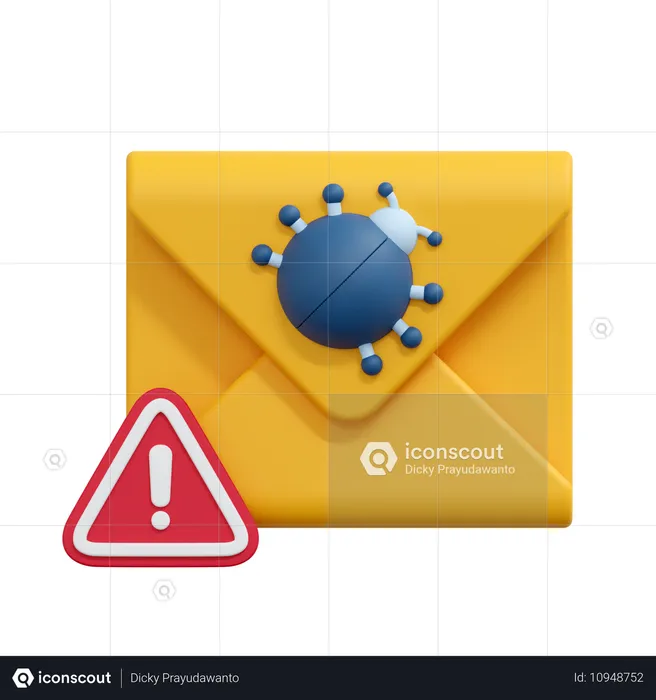 Mensagem de e-mail de bug  3D Icon