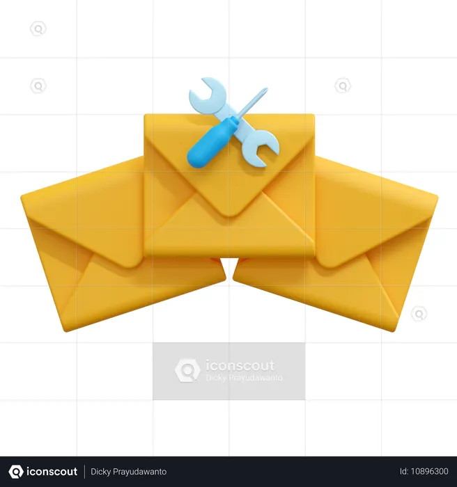 Mensagem de e-mail de reparo  3D Icon