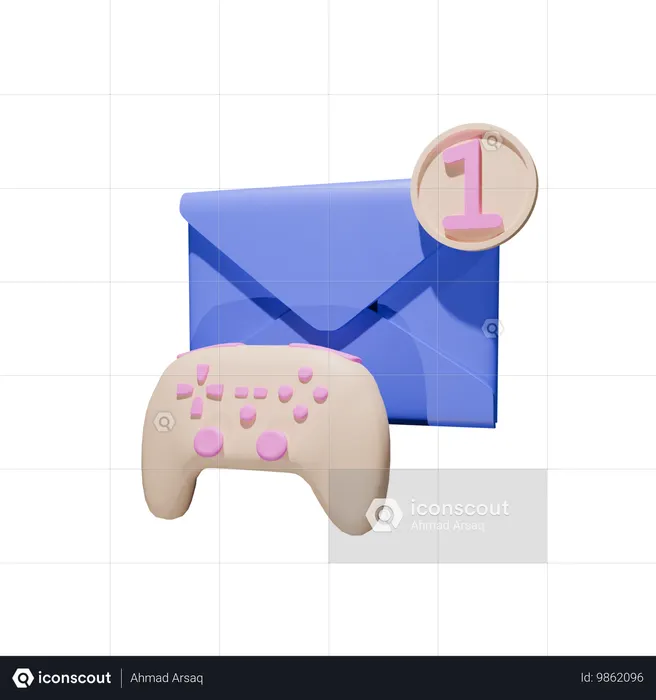 Mensagem do jogo  3D Icon