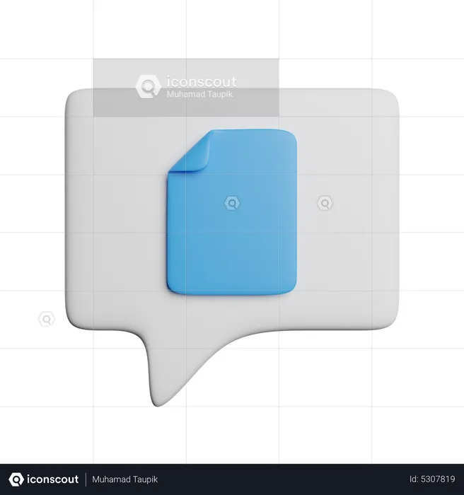 Mensagem do documento  3D Icon