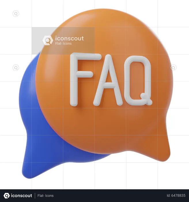 Mensagem de perguntas frequentes  3D Icon