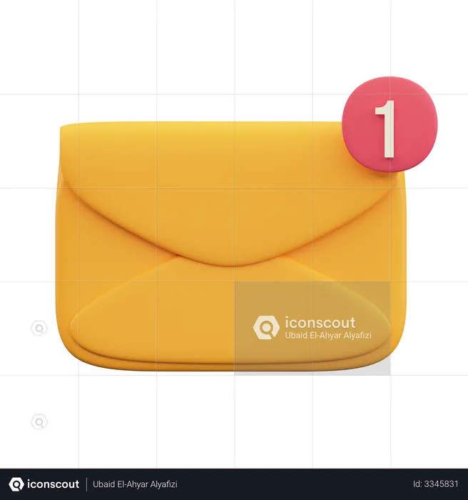 Notificação de mensagem  3D Illustration