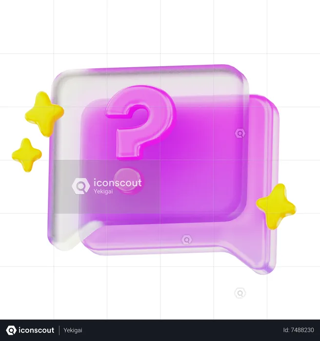 Mensagem de pergunta  3D Icon