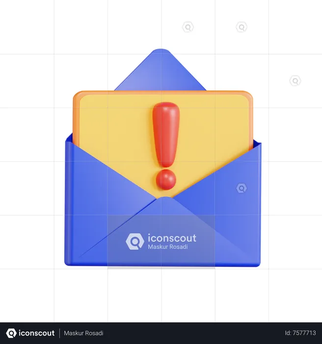 Mensagens de spam  3D Icon