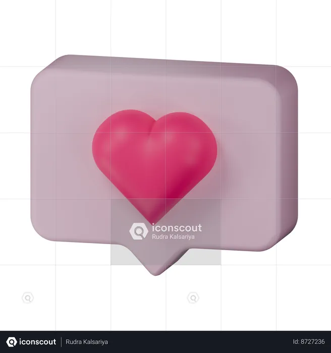 Mensaje de amor  3D Icon