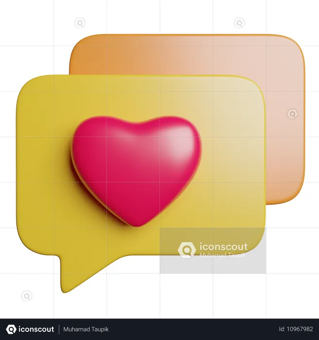 Mensaje de amor  3D Icon