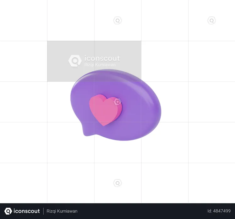 Mensaje de amor  3D Icon