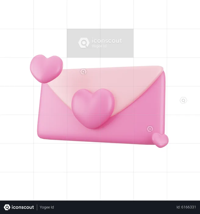 Mensaje de amor  3D Icon