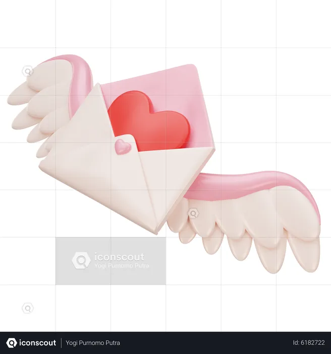 Mensaje de amor  3D Icon