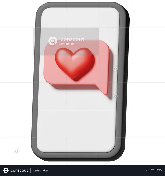 Mensaje de amor  3D Icon