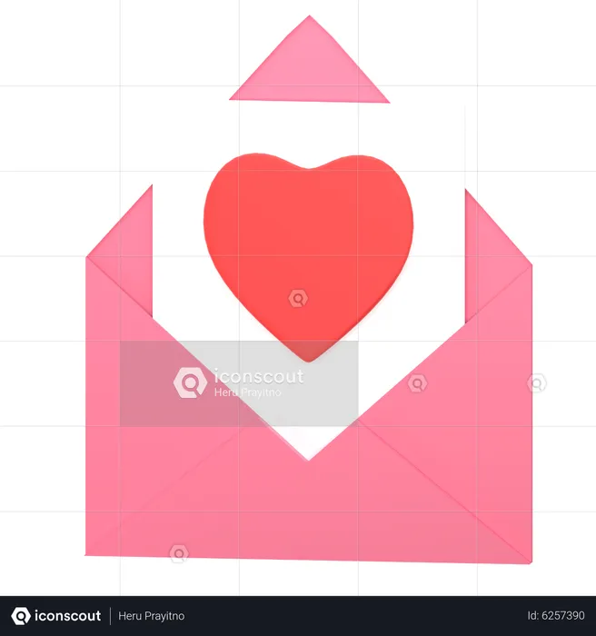 Mensaje de amor  3D Icon