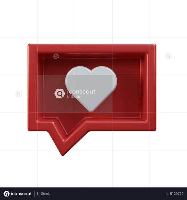 Mensaje de amor  3D Icon