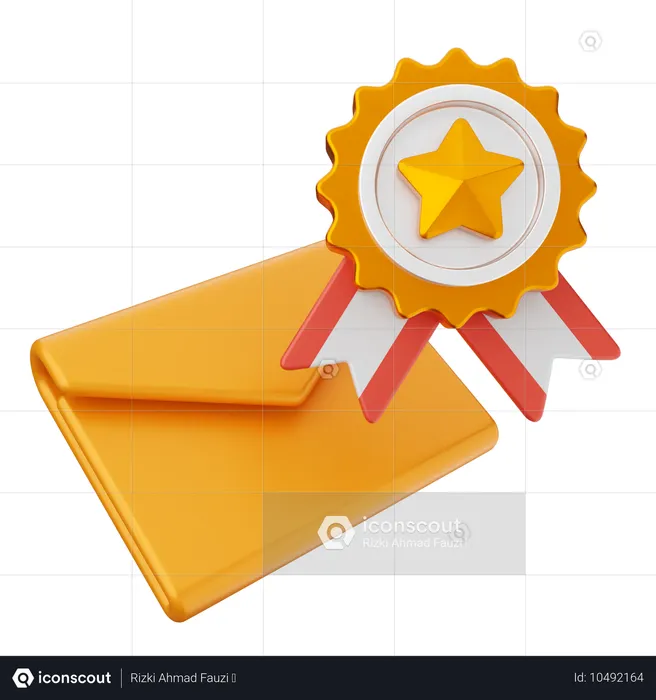 Mensaje de correo de recompensa  3D Icon