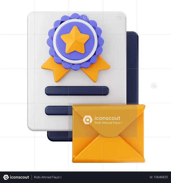 Mensaje de correo de recompensa  3D Icon