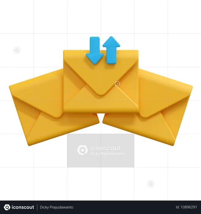 Mensaje de correo de transferencia de datos  3D Icon