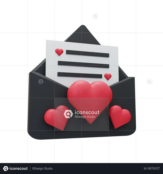 Mensaje de san valentin  3D Icon