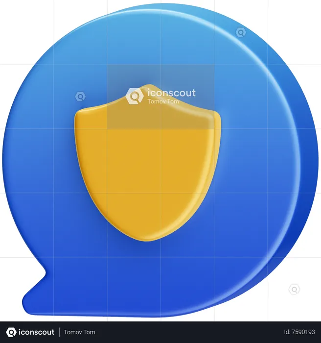 Mensaje de seguridad  3D Icon