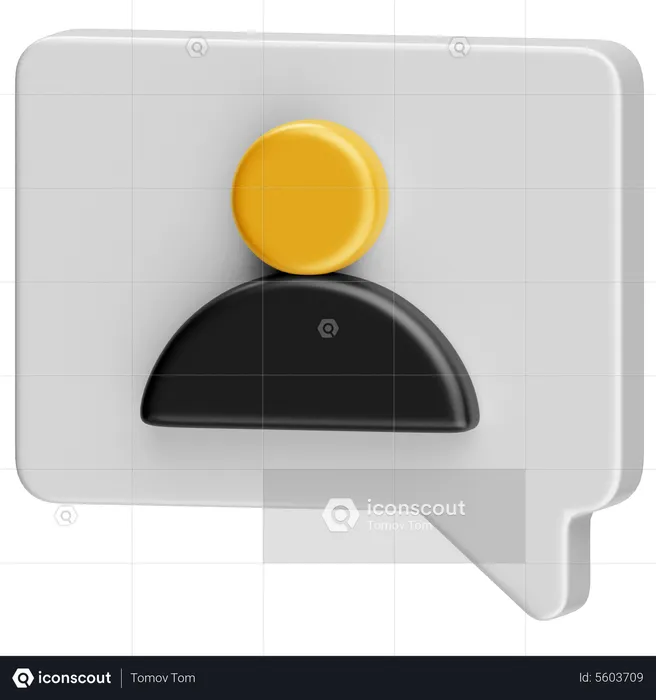 Mensaje de usuario  3D Icon