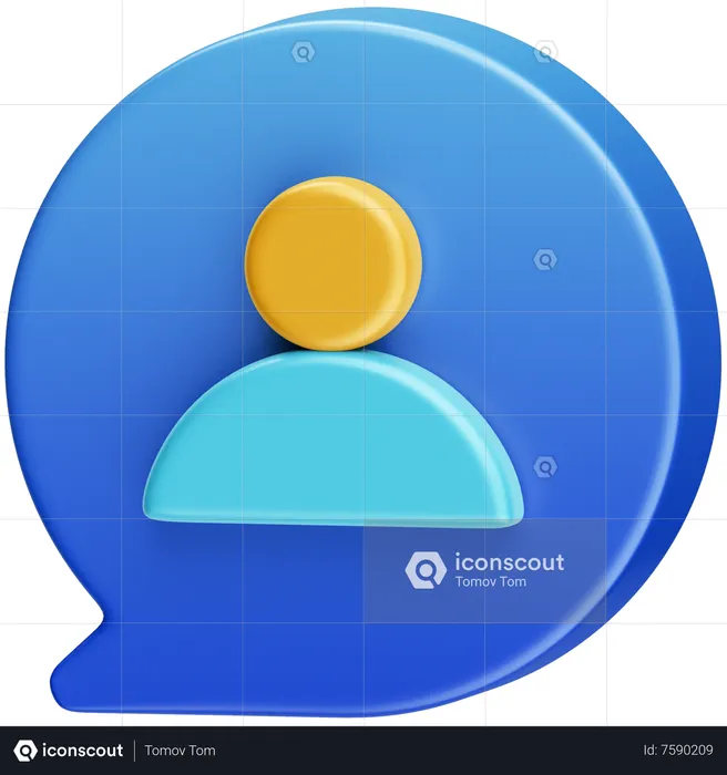 Mensaje de usuario  3D Icon