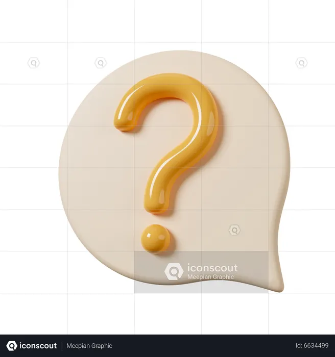 Mensaje de preguntas frecuentes  3D Icon