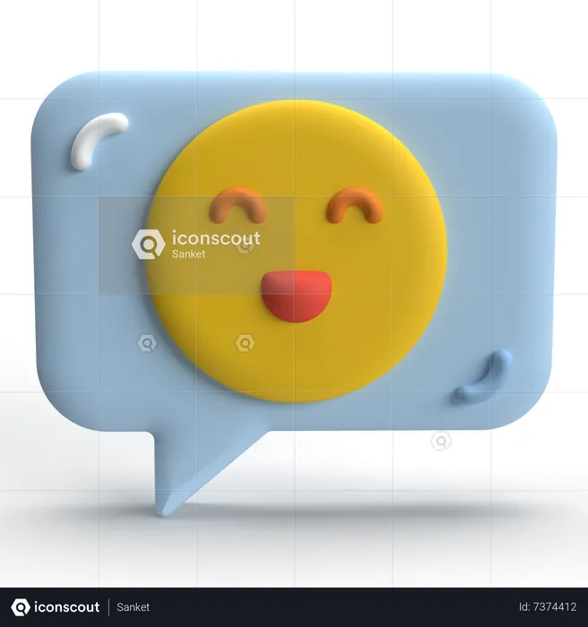 Mensaje feliz  3D Icon