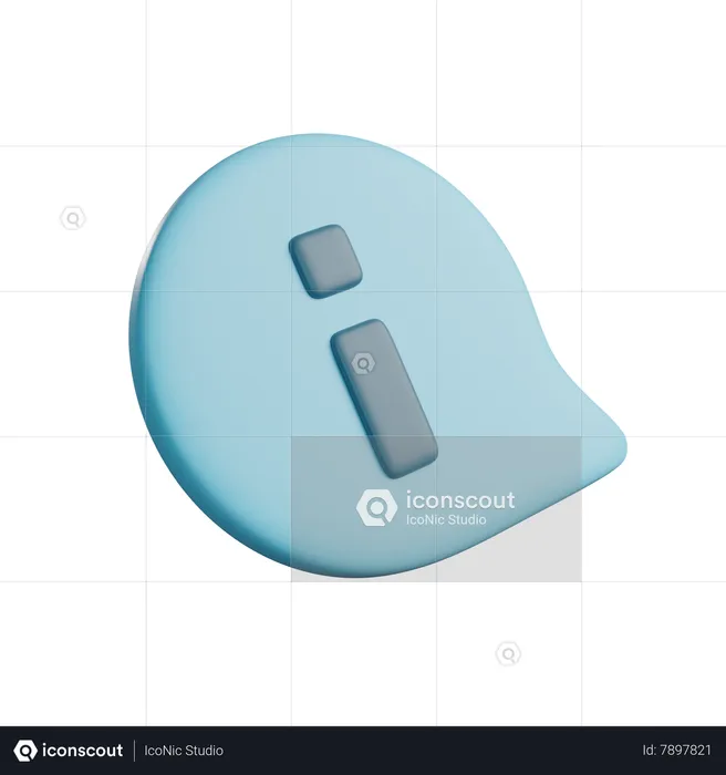 Mensaje de información  3D Icon