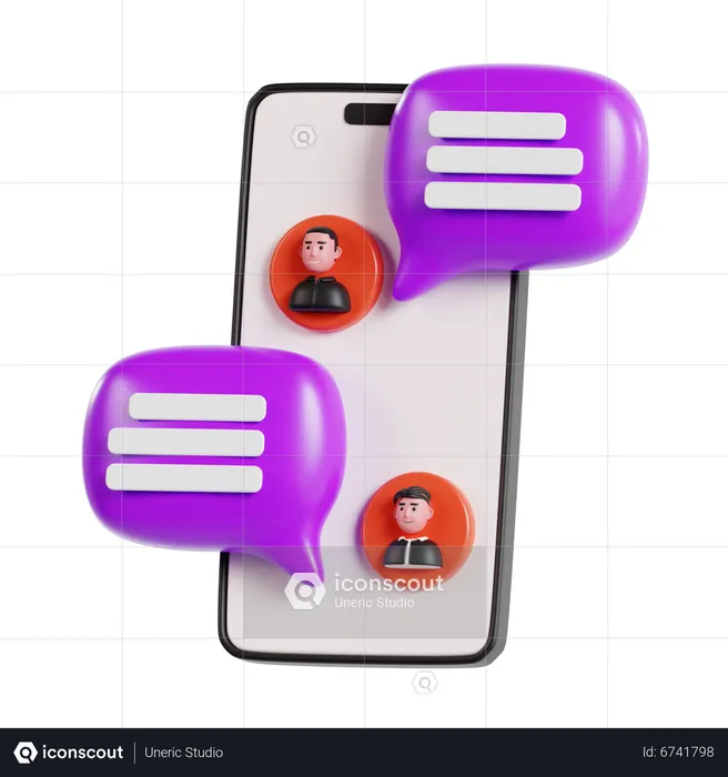 Mensaje movil  3D Icon