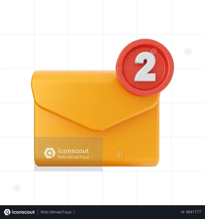 Notificación de mensajes  3D Icon